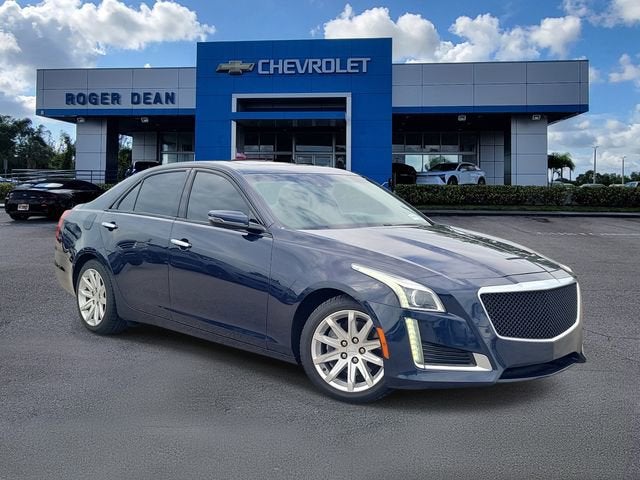 2015 Cadillac CTS Luxury RWD in Dark Adriatic Blue Metallic — front three-quarter view
