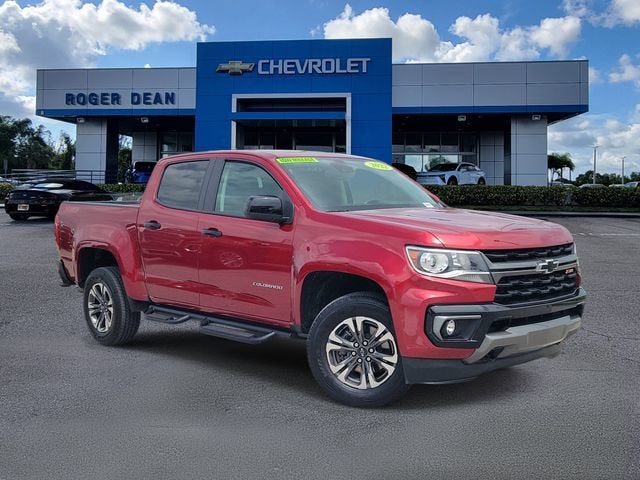 2022 Chevrolet Colorado Z71 in Cherry Red Tintcoat — front three-quarter view