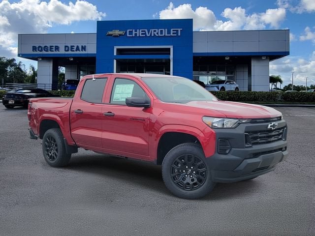 2026 Chevrolet Colorado WT in Radiant Red Tintcoat — front three-quarter view