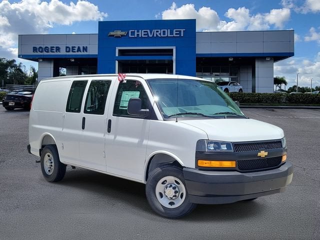 2026 Chevrolet Express Cargo WT in Summit White — front three-quarter view