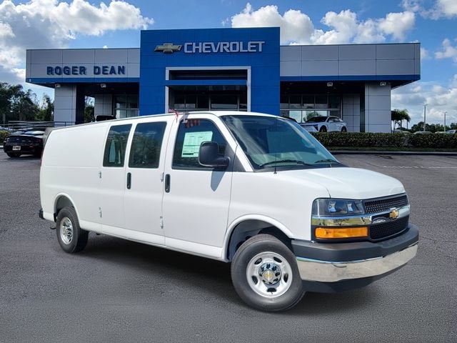 2026 Chevrolet Express Cargo WT in Summit White — front three-quarter view