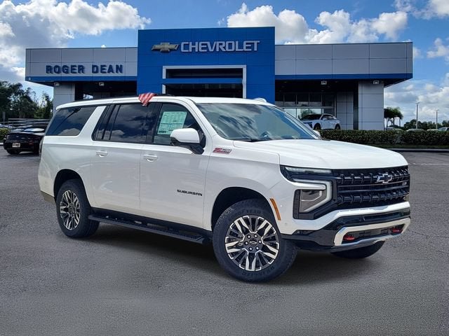 2026 Chevrolet Suburban Z71 in Summit White — front three-quarter view