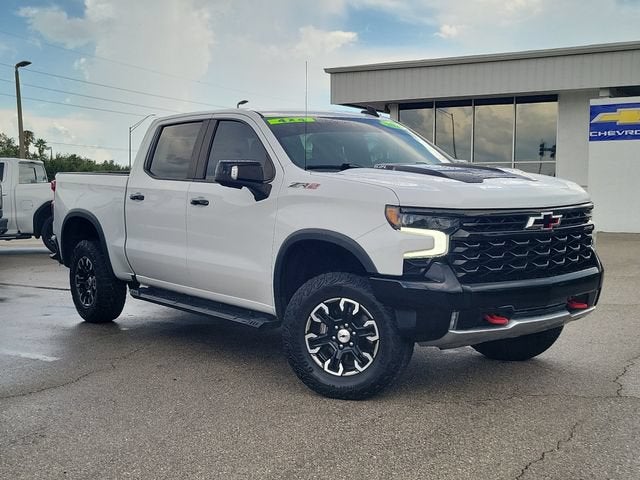 2022 Chevrolet Silverado 1500 ZR2 in Summit White — front three-quarter view