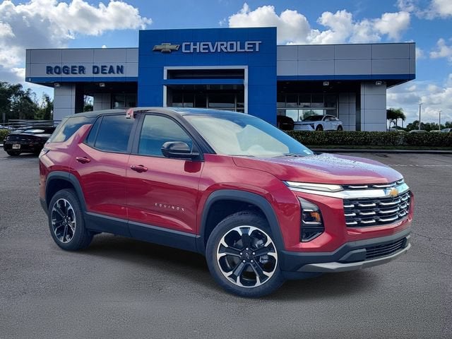 2027 Chevrolet Equinox FWD LT in Radiant Red Tintcoat — front three-quarter view
