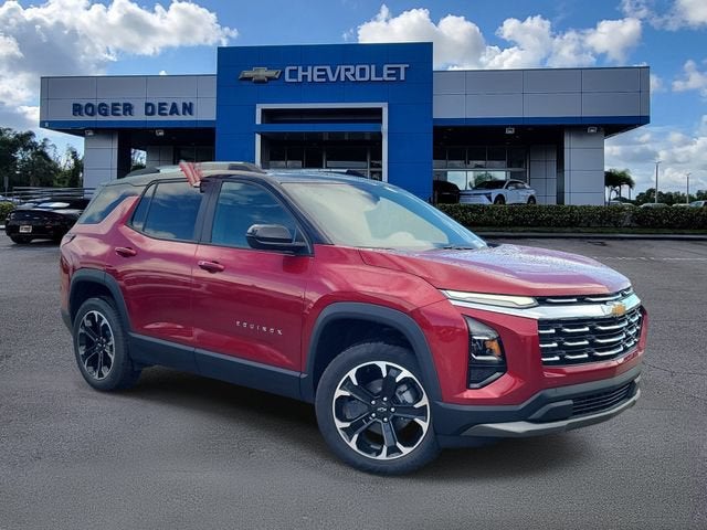 2026 Chevrolet Equinox LT in Radiant Red Tintcoat — front three-quarter view