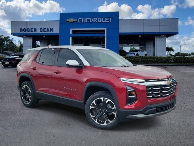 2026 Chevrolet Equinox LT in Radiant Red Tintcoat — front three-quarter view