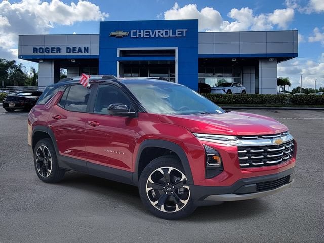 2026 Chevrolet Equinox LT in Radiant Red Tintcoat — front three-quarter view
