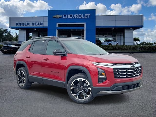 2026 Chevrolet Equinox LT in Radiant Red Tintcoat — front three-quarter view