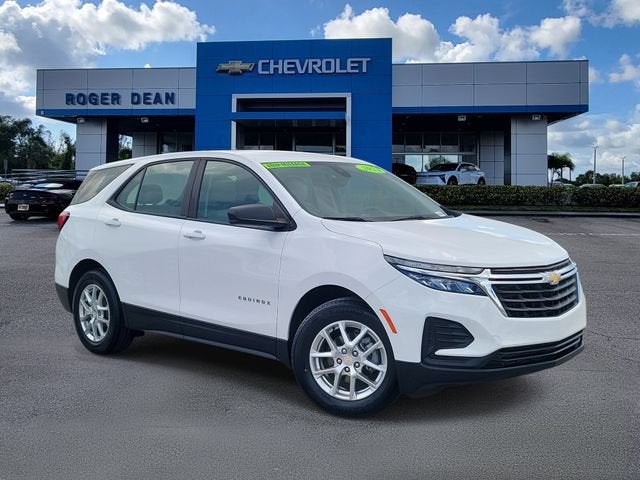 2023 Chevrolet Equinox LS in Summit White — front three-quarter view