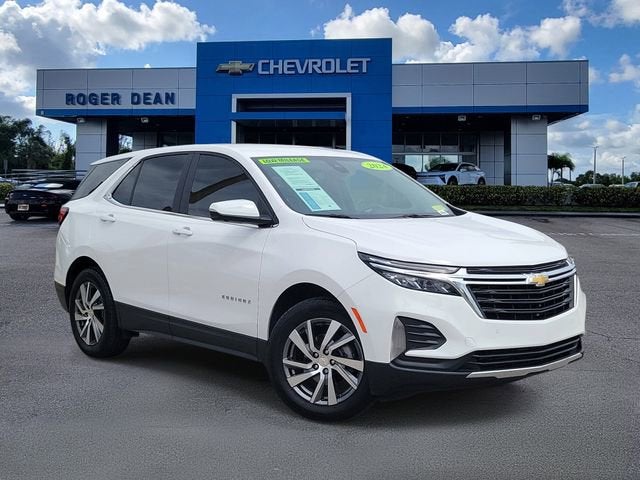 2024 Chevrolet Equinox LT in Summit White — front three-quarter view