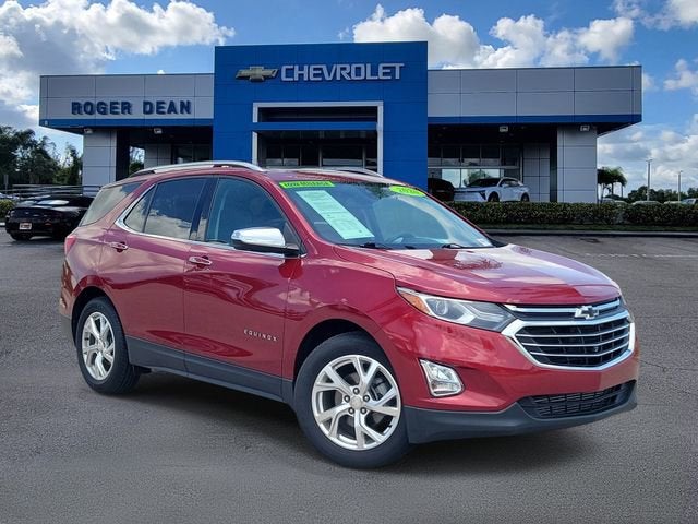 2020 Chevrolet Equinox Premier in Cajun Red Tintcoat — front three-quarter view