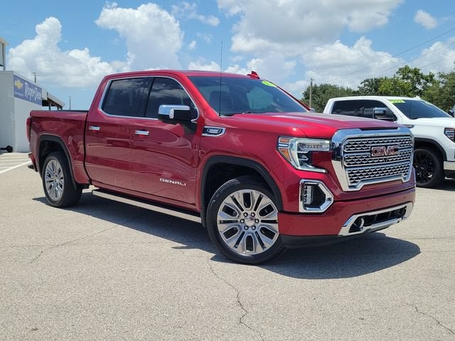 2021 GMC Sierra 1500 Denali in Cayenne Red Tintcoat — front three-quarter view