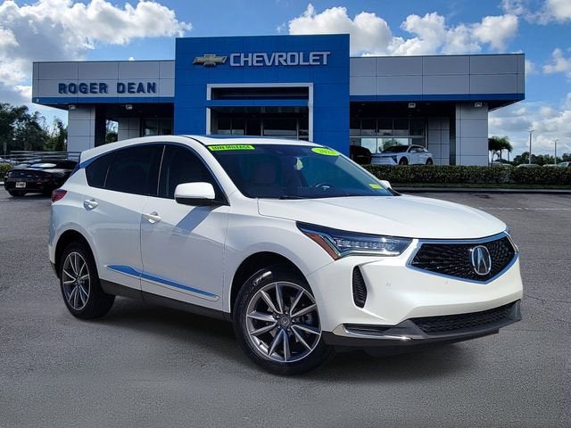 2022 Acura RDX w/Technology Package in White — front three-quarter view