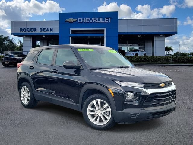 2023 Chevrolet Trailblazer LS in Mosaic Black Metallic — front three-quarter view